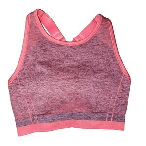 Spanx Pink Heather Seamless Light Impact Comfort Stretch Sports‎ Bra
